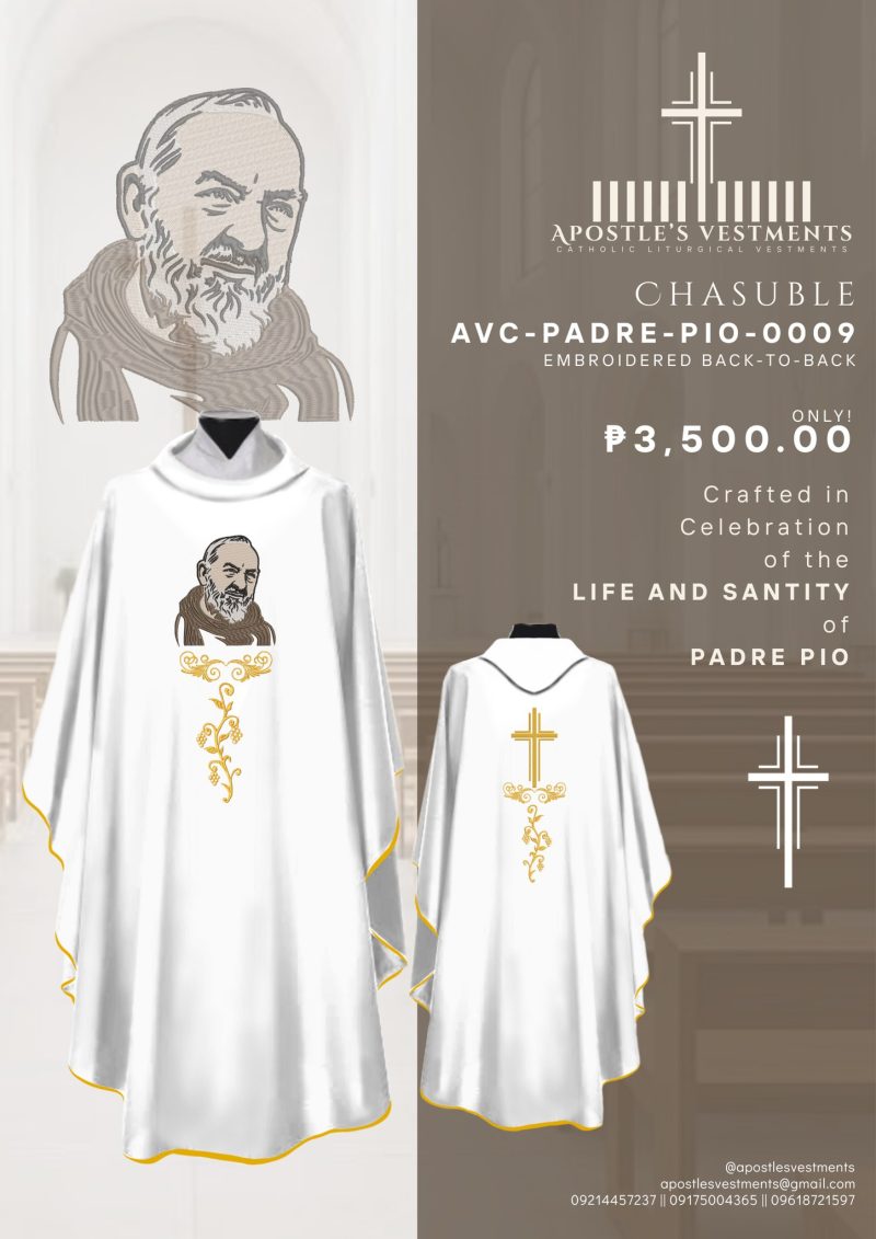PADRE PIO CHASUBLE DESIGN (AVC-PADRE-PIO-0009)