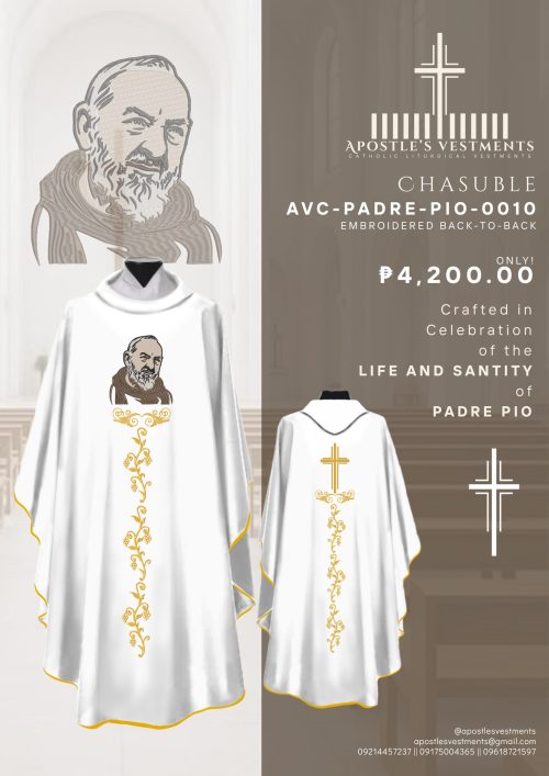 PADRE PIO CHASUBLE DESIGN (AVC-PADRE-PIO-0010)