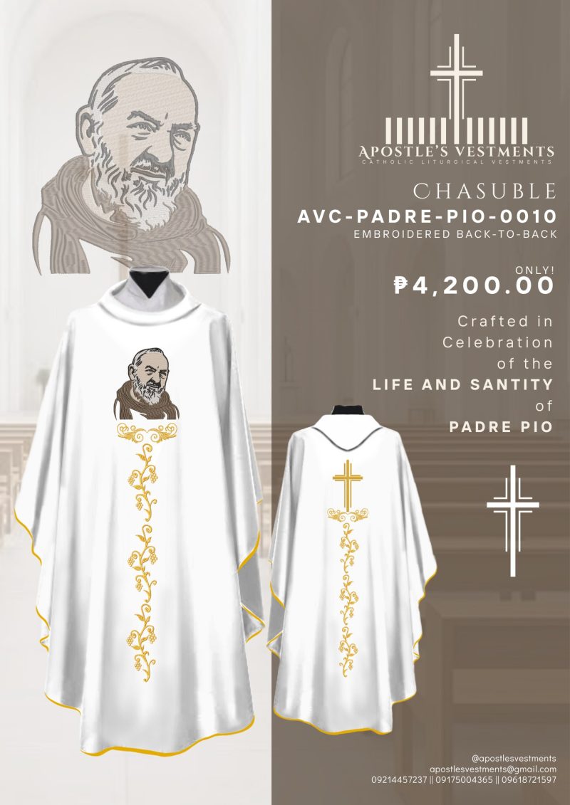 PADRE PIO CHASUBLE DESIGN (AVC-PADRE-PIO-0010)