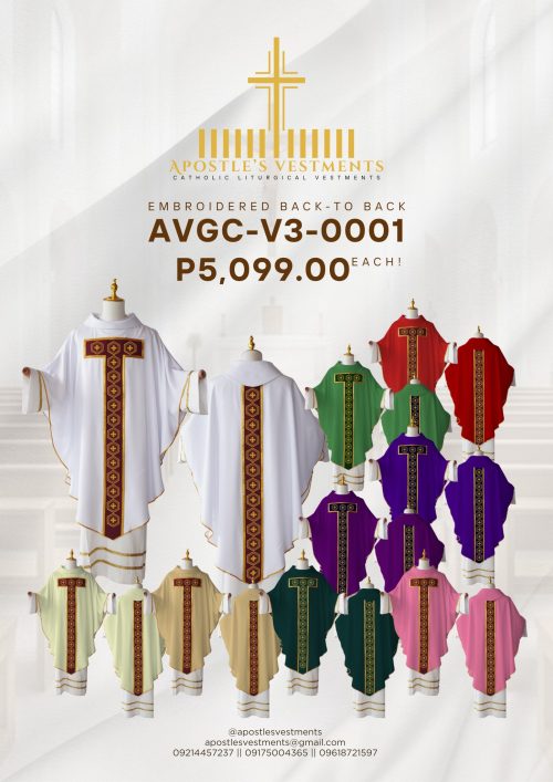 EMBROIDED GOTHIC CHASUBLE (AVGC-V3-0001)