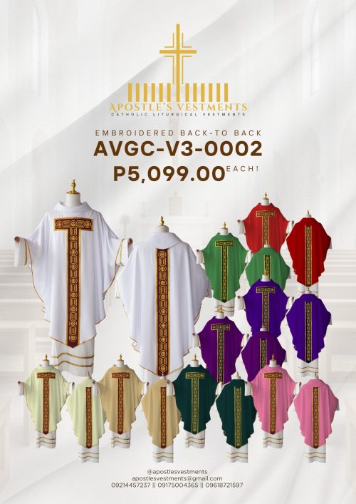 EMBROIDED GOTHIC CHASUBLE (AVGC-V3-0002)