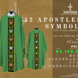 12 APOSTLES' SYMBOLS CHASUBLE DESIGN ( AVC-AV-SPECIAL-0001)