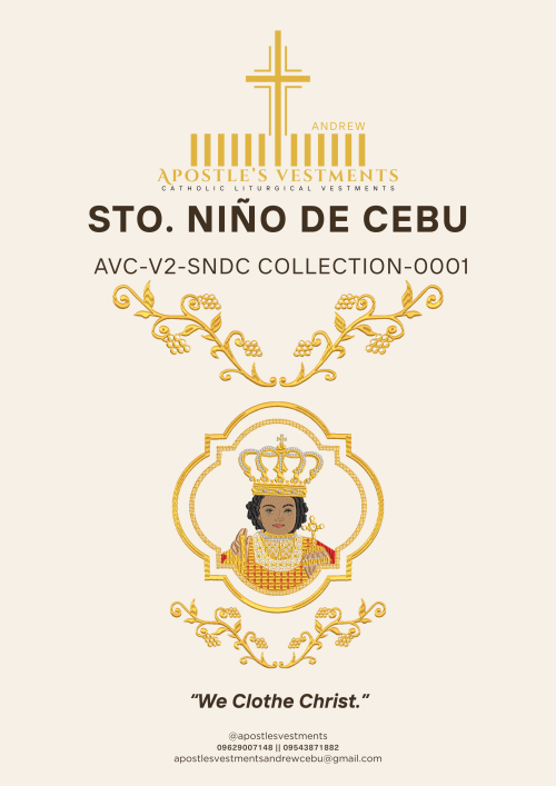 STO NINO DE CEBU COVER EASTERN CHASUBLE V2 DESIGNS (AVC-V2-EASTERN-0001)