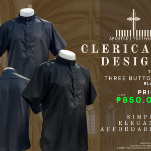 CLERICAL POLO (THREE BUTTONS)