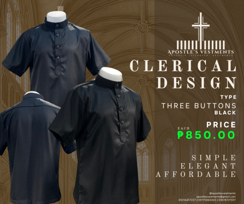 CLERICAL POLO (THREE BUTTONS)