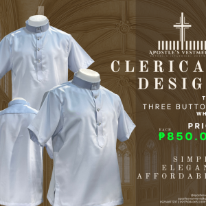 CLERICAL POLO (THREE BUTTONS)