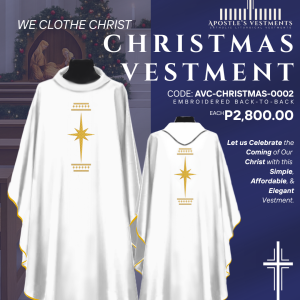 EMBROIDERED CHRISTMAS CHASUBLE DESIGN (AVC-CHRISTMAS-0002)
