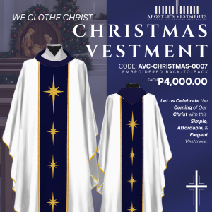 EMBROIDERED CHRISTMAS CHASUBLE DESIGN (AVC-CHRISTMAS-0007)