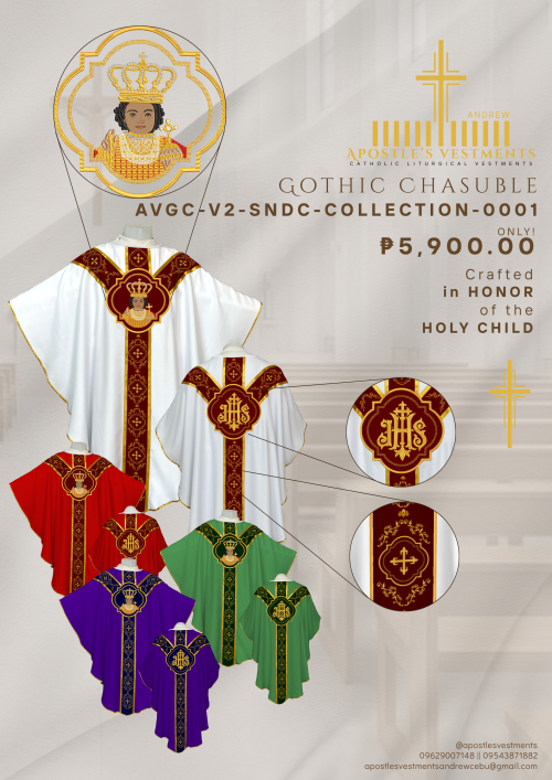 STO. NIÑO DE CEBU GOTHIC CHASUBLE DESIGN (AVGC-V2-SNDC-COLLECTION-0001)