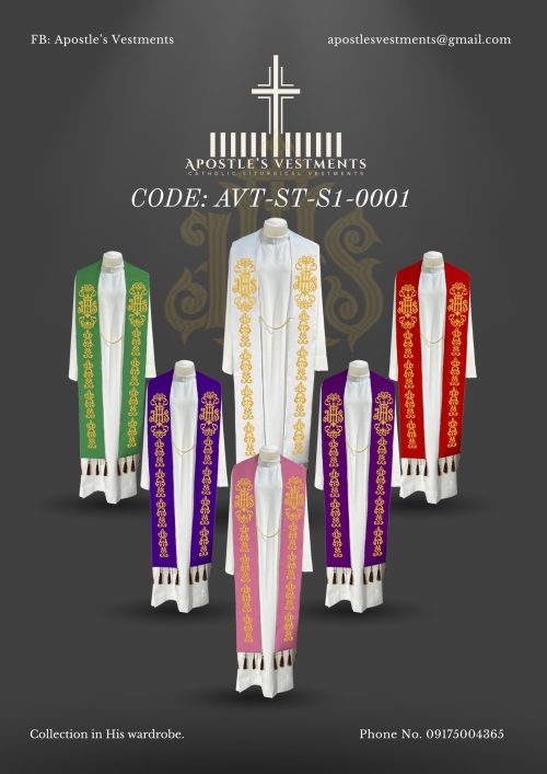 APOSTLE VESTMENTS TAILORING STOLE DESIGNS (AVT-ST-S1-0001)