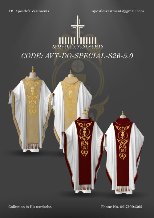 APOSTLE'S VESTMENTS DETACHABLE ORPHREY DESIGN (AVT-DO-SPECIAL-S26-5.0)