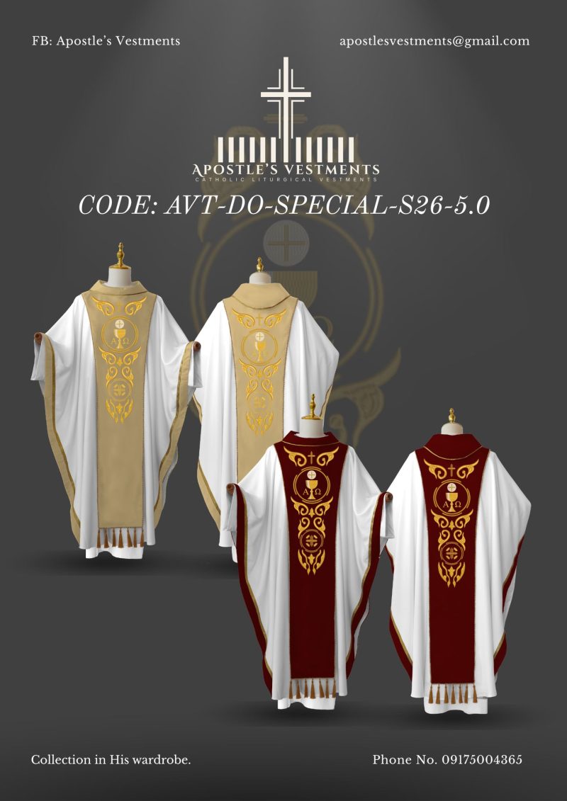APOSTLE'S VESTMENTS DETACHABLE ORPHREY DESIGN (AVT-DO-SPECIAL-S26-5.0)