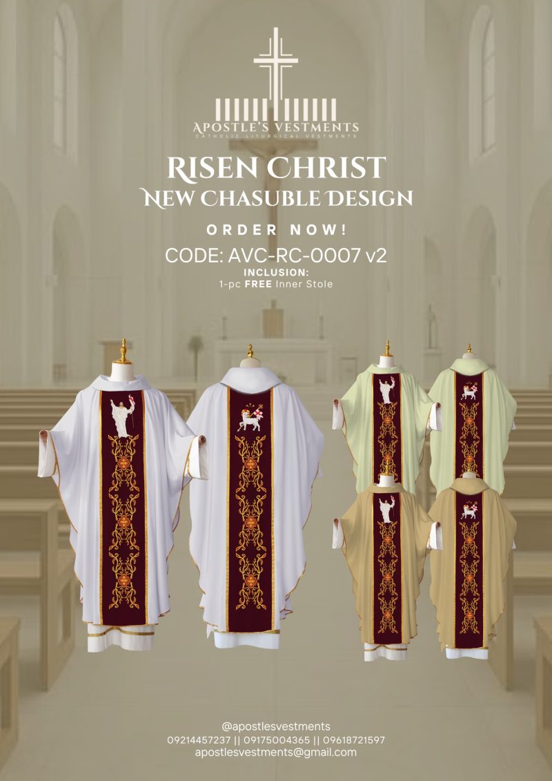 RISEN CHRIST CHASUBLE DESIGN (AVC-RC-0007)