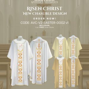 RISEN CHRIST CHASUBLE DESIGN V2 (AVC-V2-EASTER-0002)