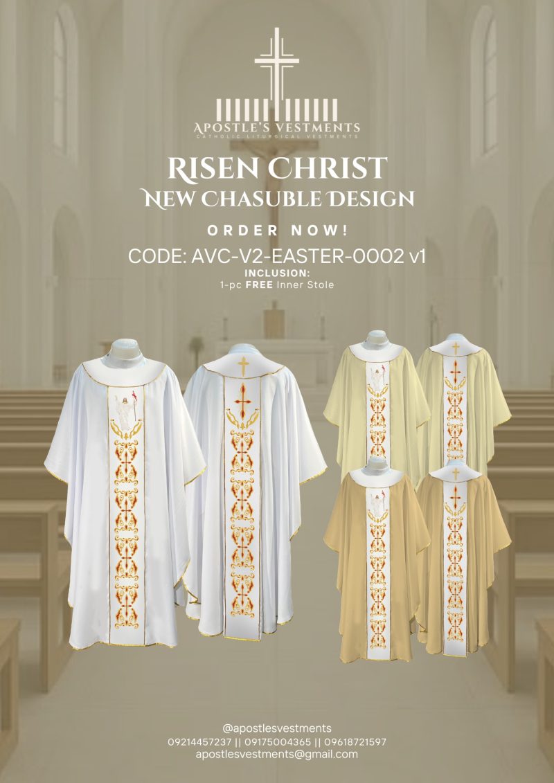 RISEN CHRIST CHASUBLE DESIGN V2 (AVC-V2-EASTER-0002)