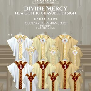 DIVINE MERCY GOTHIC CHASUBLE DESIGNS (AVCG-V2-DM-0002)