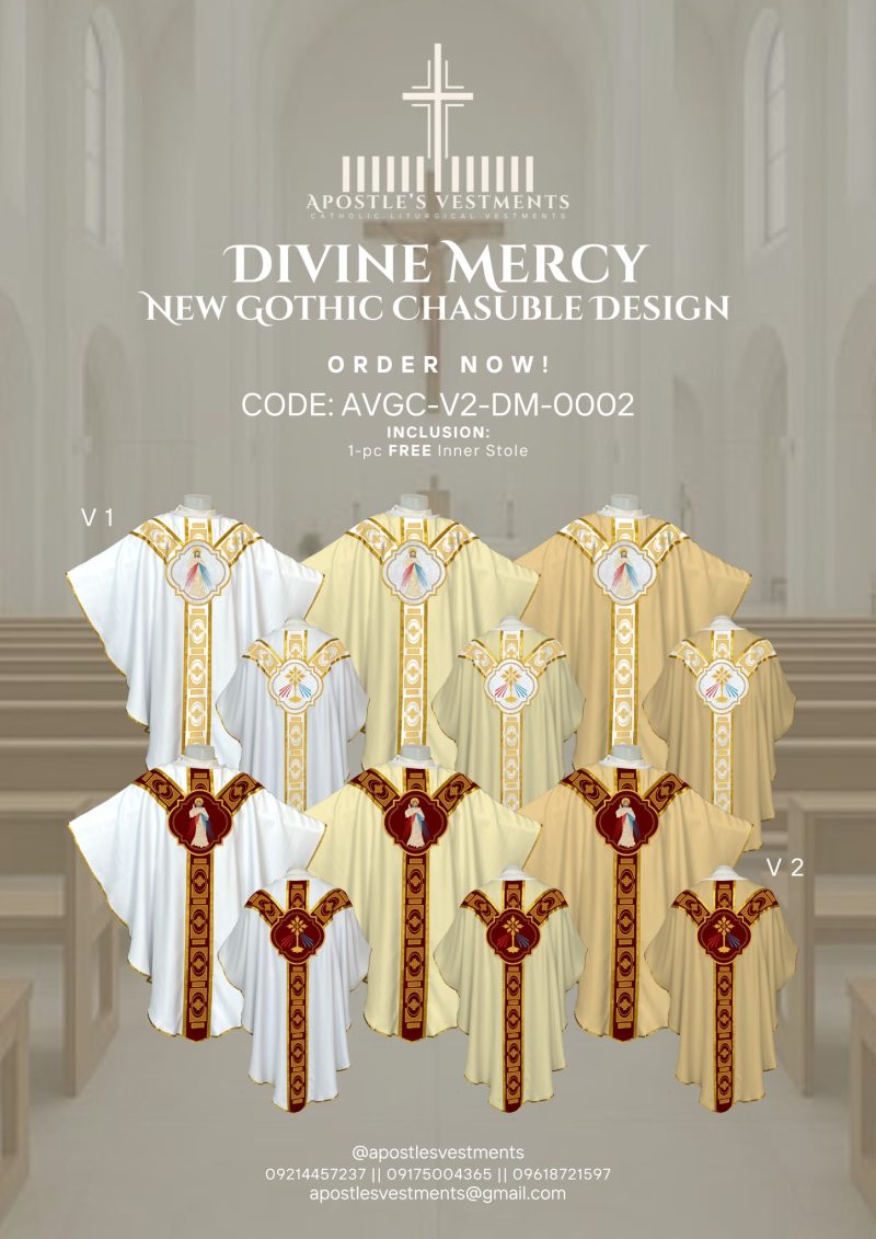DIVINE MERCY GOTHIC CHASUBLE DESIGNS (AVCG-V2-DM-0002)