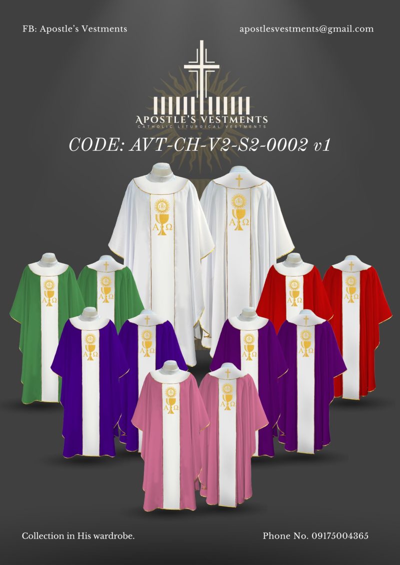 APOSTLE'S VESTMENTS CHASUBLE DESIGN (AVT-CH-V2-S2-0002)