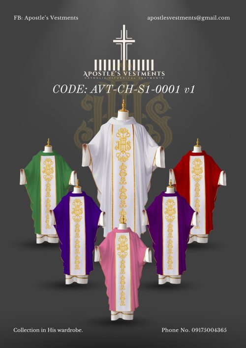 APOSTLE VESTMENTS TAILORING CHASUBLE DESIGNS (AVT-CH-S1-0001)