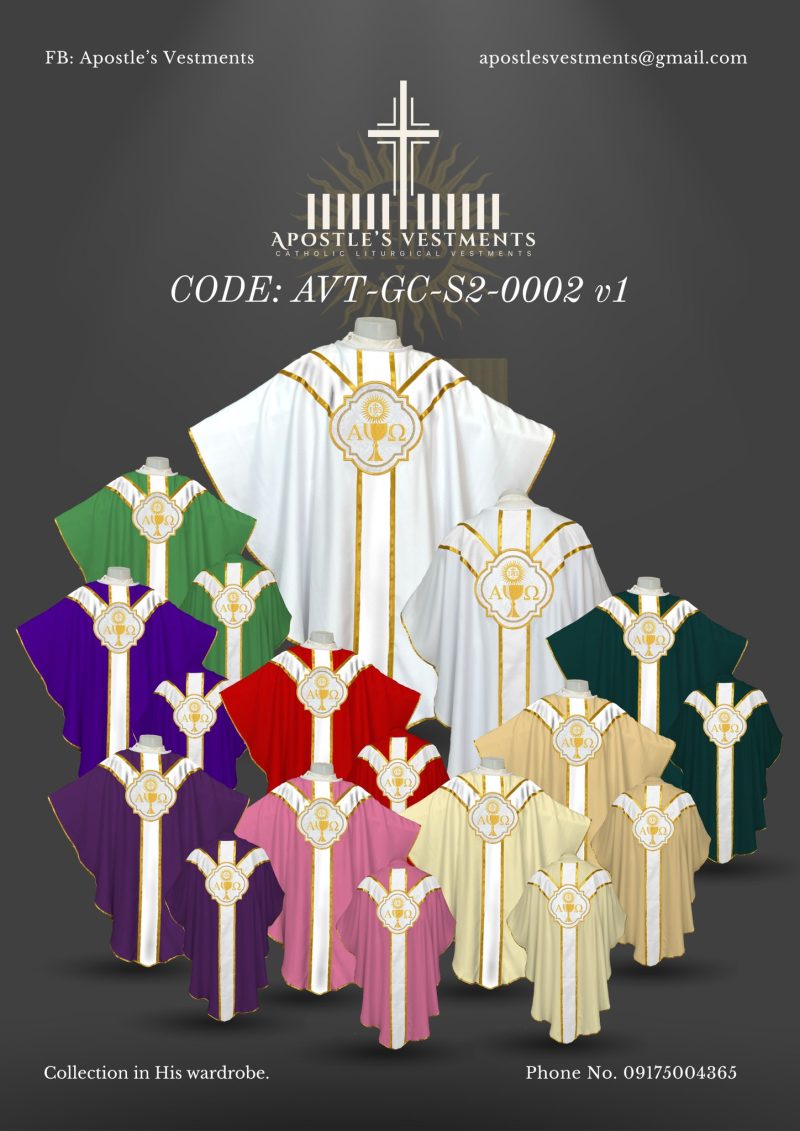 APOSTLE'S VESTMENTS GOTHIC CHASUBLE DESIGN (AVT-GC-S2-0002)