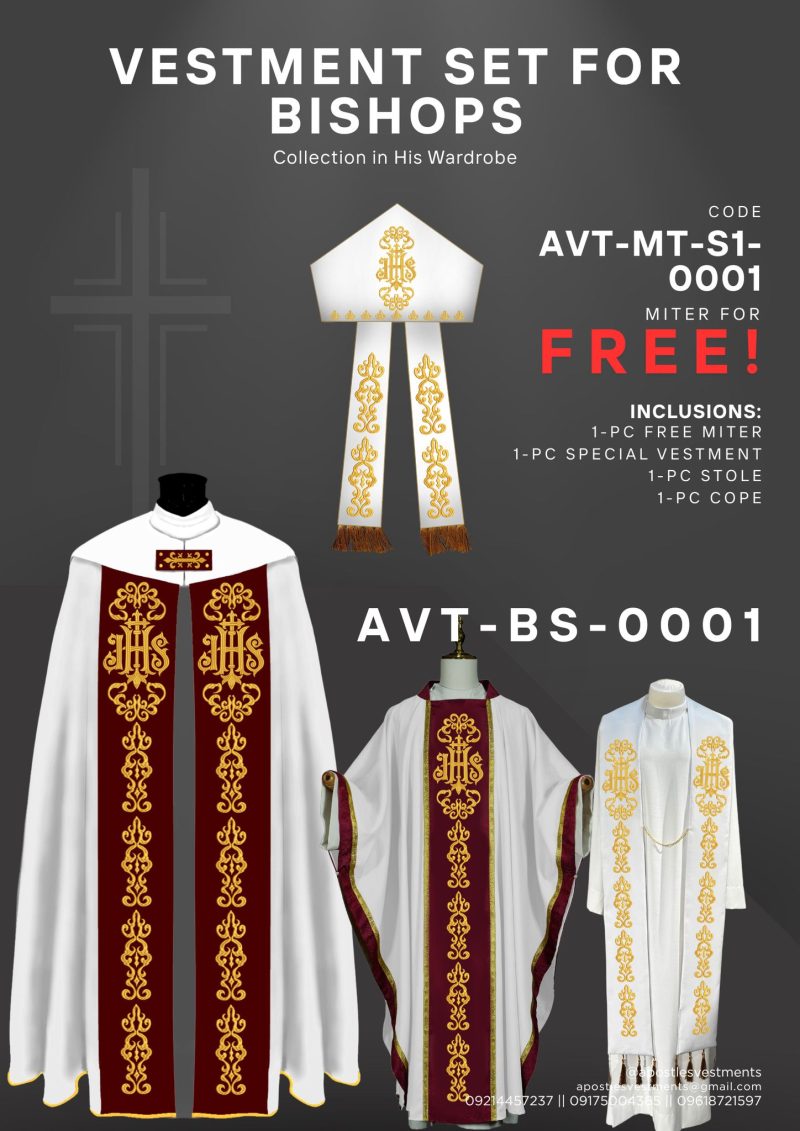 APOSTLE'S VESTMENTS BISHOP SET (AVT-BS-0001)