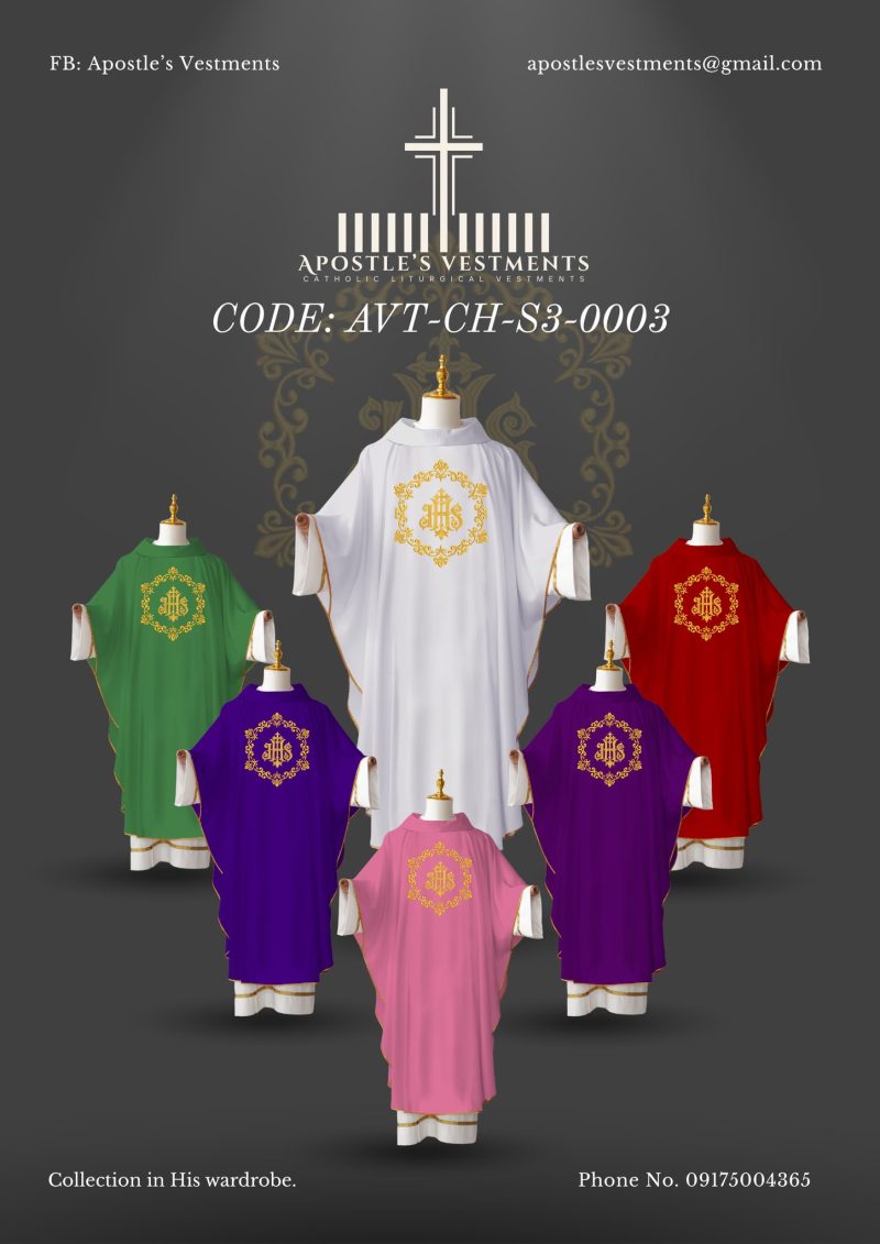 APOSTLE'S VESTMENTS CHASUBLE DESIGN (AVT-CH-S3-0003)