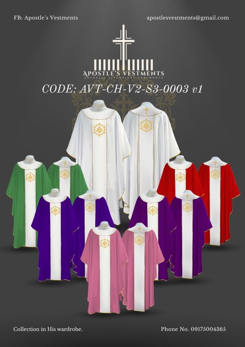 APOSTLE'S VESTMENTS CHASUBLE DESIGN (AVT-CH-V2-S3-0003)
