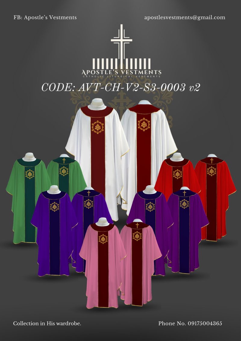 APOSTLE'S VESTMENTS CHASUBLE DESIGN (AVT-CH-V2-S3-0003)