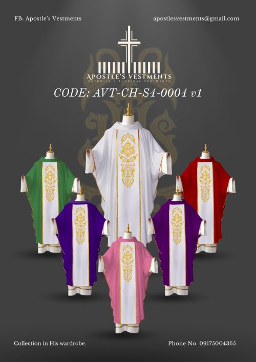 APOSTLE'S VESTMENTS CHASUBLE DESIGN (AVT-CH-S4-0004)
