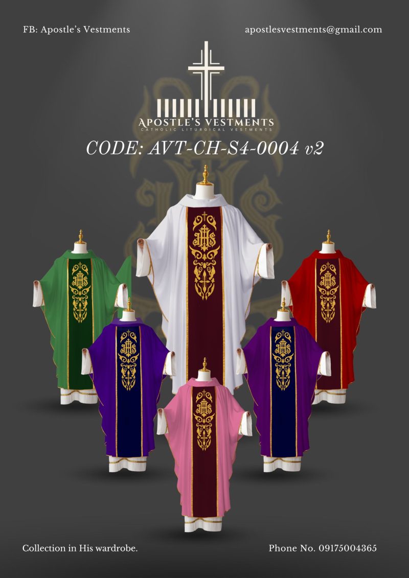 APOSTLE'S VESTMENTS CHASUBLE DESIGN (AVT-CH-S4-0004)