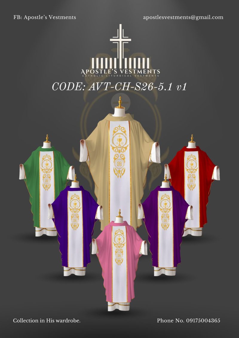 APOSTLE'S VESTMENTS CHASUBLE DESIGN (AVT-CH-S26-5.1)