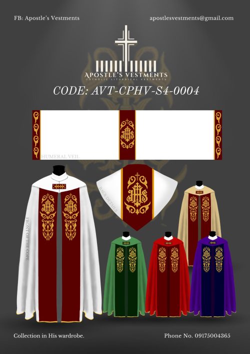 APOSTLE'S VESTMENTS COPE AND HUMERAL VIEL DESIGN (AVT-CPHV-S4-0004)
