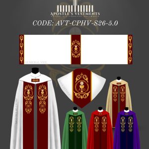 APOSTLE'S VESTMENTS COPE AND HUMERAL VIEL DESIGN (AVT-CPHV-S26-5.0)