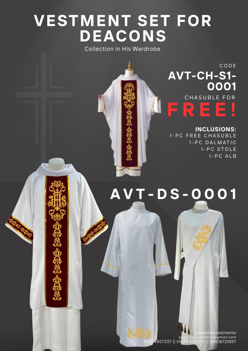 APOSTLE'S VESTMENTS DEACON SET (AVT-DS-0001)