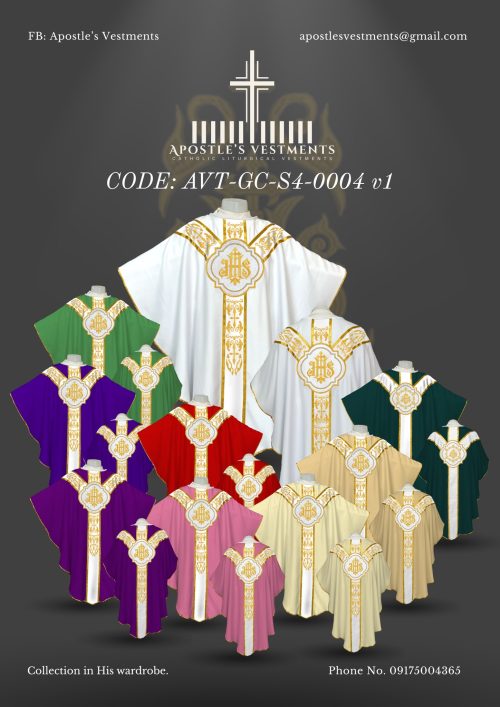 APOSTLE'S VESTMENTS GOTHIC CHASUBLE DESIGN (AVT-GC-S4-0004)