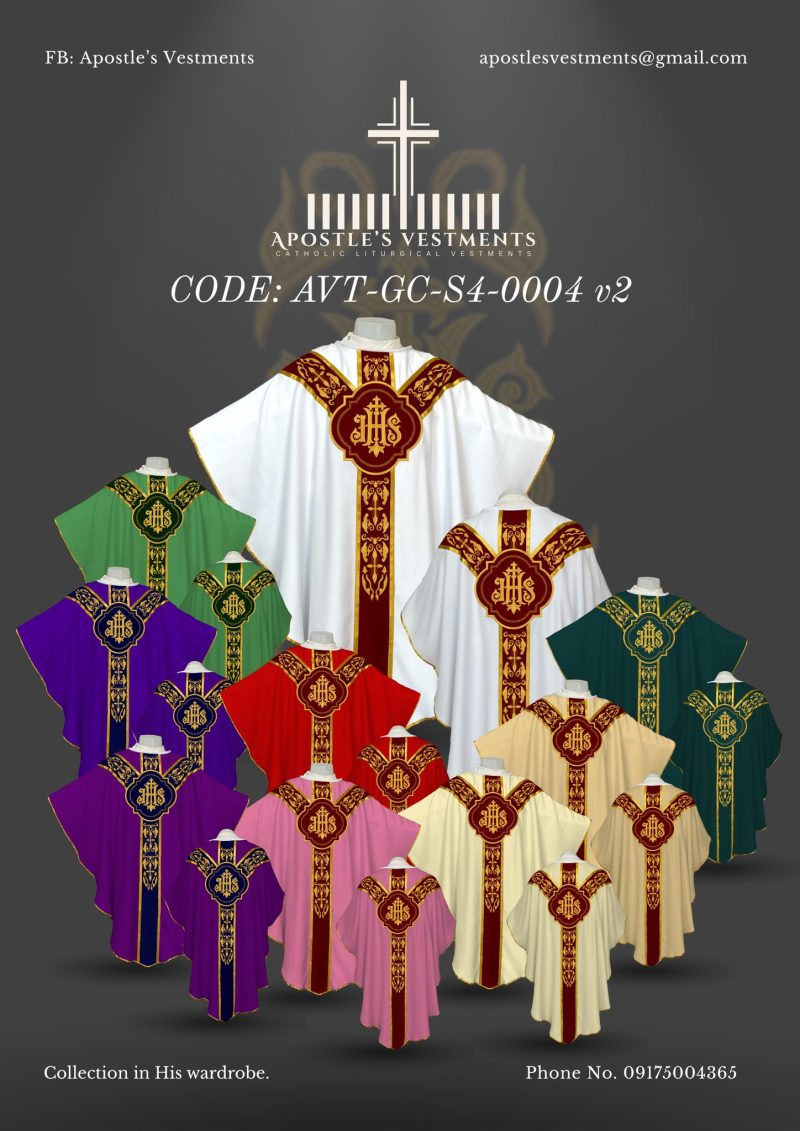gc.v2 APOSTLE'S VESTMENTS GOTHIC CHASUBLE DESIGN (AVT-GC-S4-0004)
