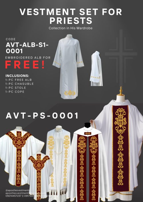 APOSTLE'S VESTMENTS PRIEST SET (AVT-PS-0001)