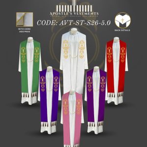 APOSTLE'S VESTMENTS STOLE DESIGN (AVT-ST-S26-5.0)
