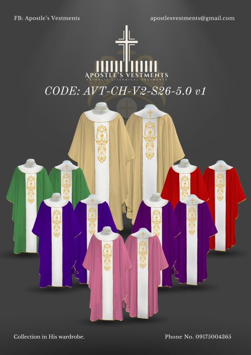 APOSTLE'S VESTMENTS CHASUBLE DESIGN (AVT-CH-V2-S26-5.0)