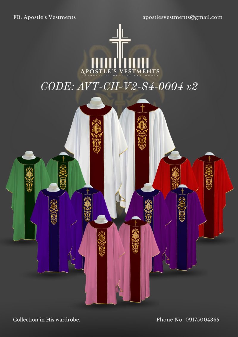 APOSTLE'S VESTMENTS CHASUBLE DESIGN (AVT-CH-V2-S4-0004)