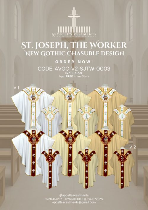 ST. JOSEPH THE WORKER GOTHIC CHASUBLE DESIGNS (AVGC-V2-SJTW-0003)