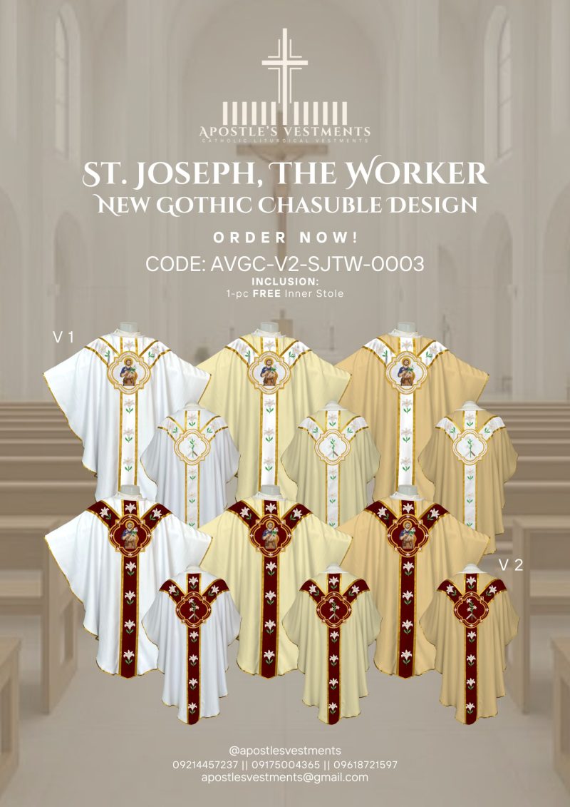 ST. JOSEPH THE WORKER GOTHIC CHASUBLE DESIGNS (AVGC-V2-SJTW-0003)