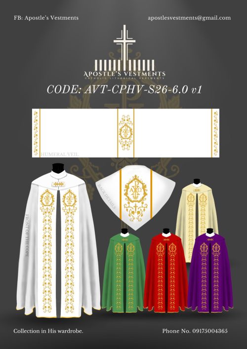 APOSTLE'S VESTMENTS COPE AND HEMERAL VIEL SET DESIGN (AVT-CPHV-26-0006)