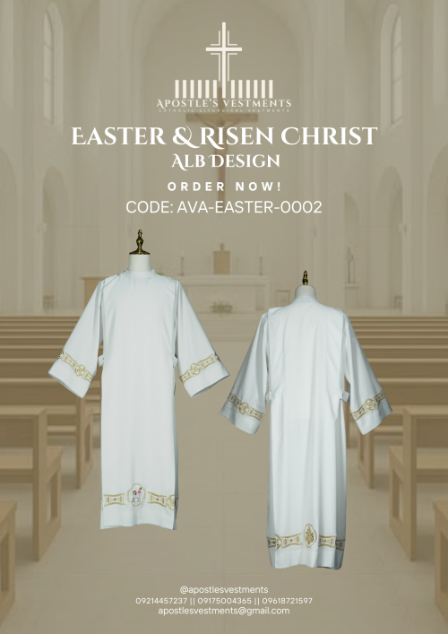 EMBROIDERED ALB DESIGN (AVA-EASTER-0002)