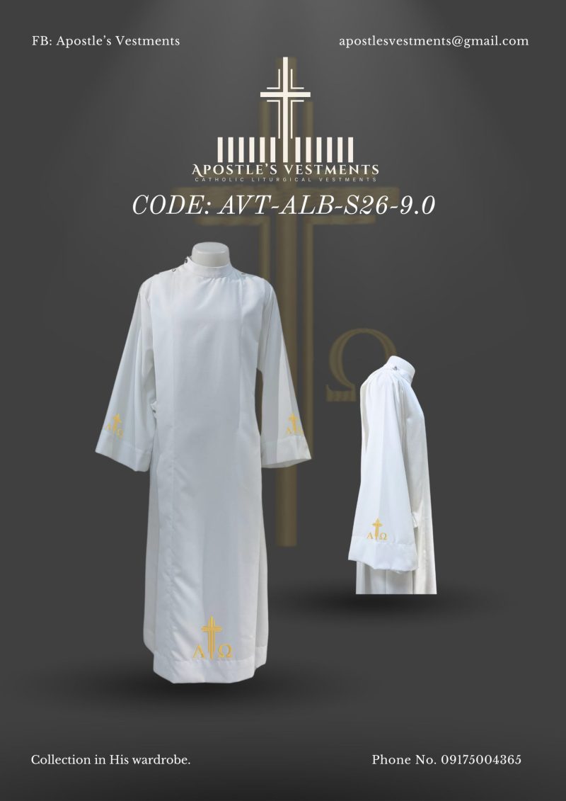 APOSTLE’S VESTMENT ALB DESIGN (AVT-ALB-2026-9.0)