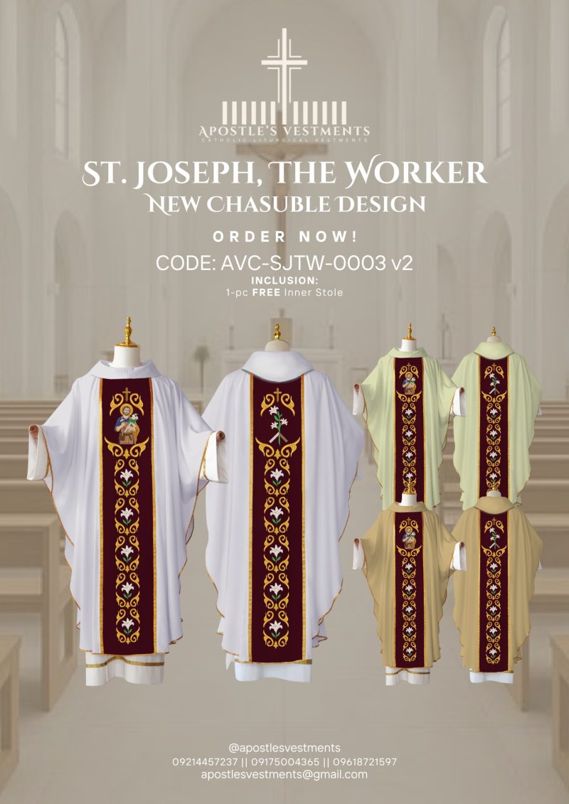 ST. JOSEPH THE WORKER CHASUBLE  DESIGNS (AVC-SJTW-0003)