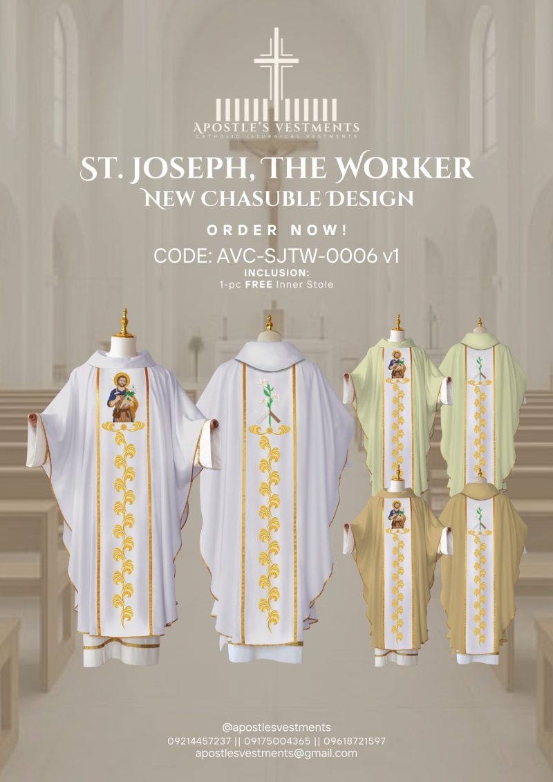 ST. JOSEPH THE WORKER CHASUBLE  DESIGNS (AVC-SJTW-0006)