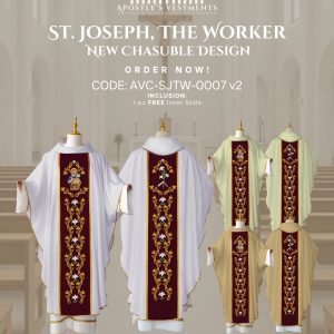 ST. JOSEPH THE WORKER CHASUBLE  DESIGNS (AVC-SJTW-0007)