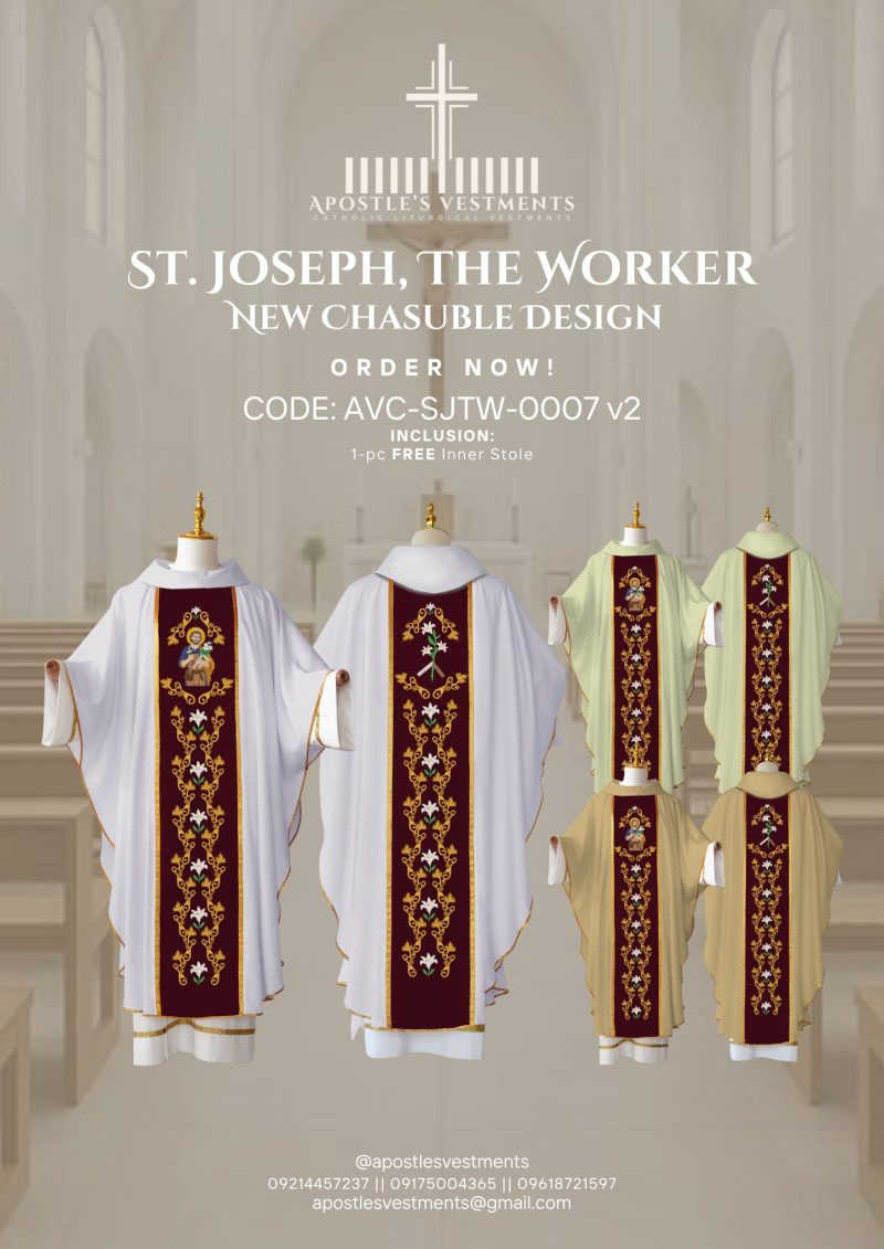 ST. JOSEPH THE WORKER CHASUBLE  DESIGNS (AVC-SJTW-0007)