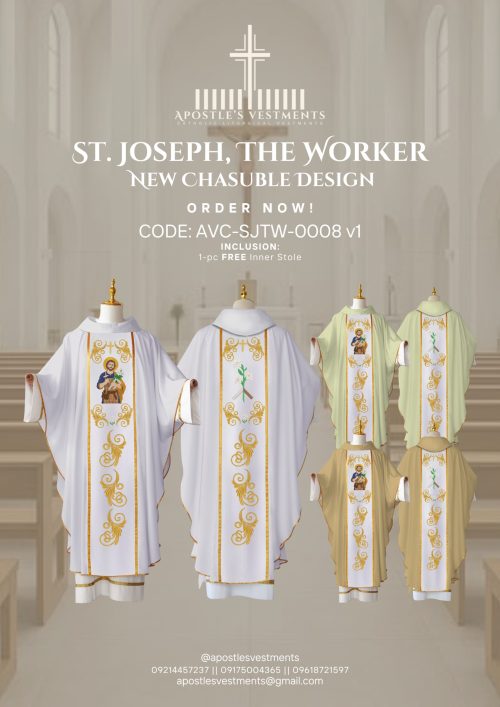 avc-0008.v1 ST. JOSEPH THE WORKER CHASUBLE DESIGNS (AVC-SJTW-0008)
